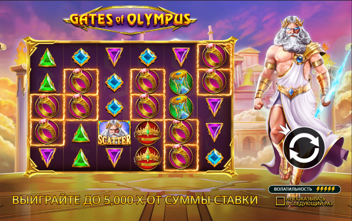 Гейтс оф олимпус Супер скаттер — кадр из игры 2